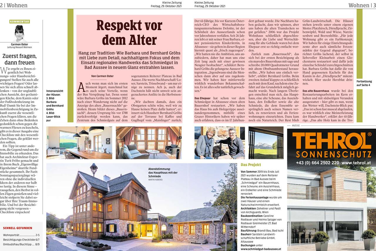 Kleine zeitung respekt vor dem alter 2 3 schmiedgut – Presse, Schmiedgut Bad Aussee