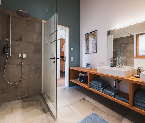Schmiedgut waldundwiese badezimmer obergeschoss – Wald & Wiese, Schmiedgut Bad Aussee