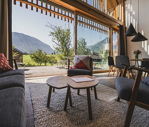 Schmiedgut zirbenwipfel design ferienhaus mit offener panorama terrasse und garten – Zirbenwipfel, Schmiedgut Bad Aussee