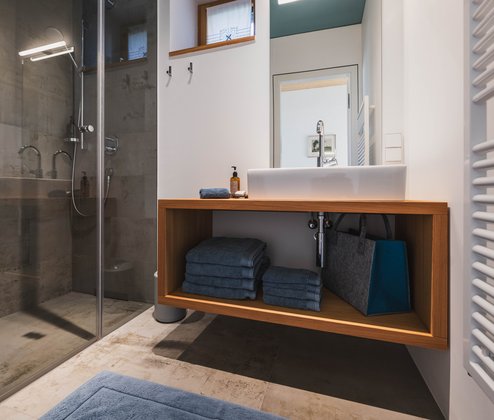 Schmiedgut waldundwiese badezimmer erdgeschoss dusche – Wald & Wiese, Schmiedgut Bad Aussee