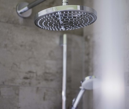 Schmiedgut platzhirsch hauptbadezimmerregenwald dusche detail – Platzhirsch, Schmiedgut Bad Aussee