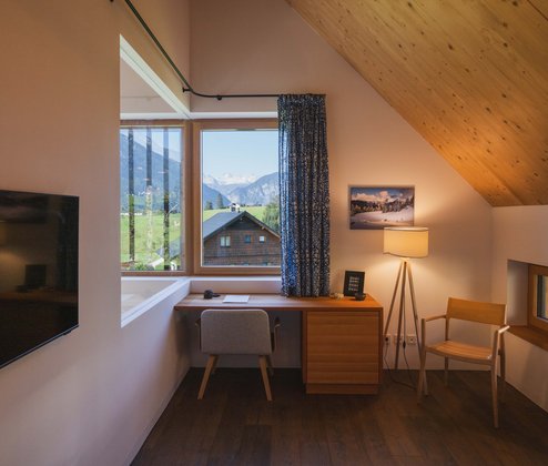 Schmiedgut waldundwiese schlafzimmer 1 arbeitsplatz mit aussicht – Wald & Wiese, Schmiedgut Bad Aussee