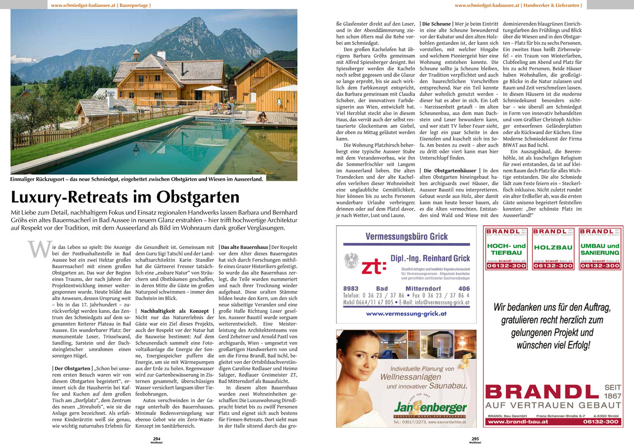 Wellhotel 4 2 schmiedgut – Presse, Schmiedgut Bad Aussee