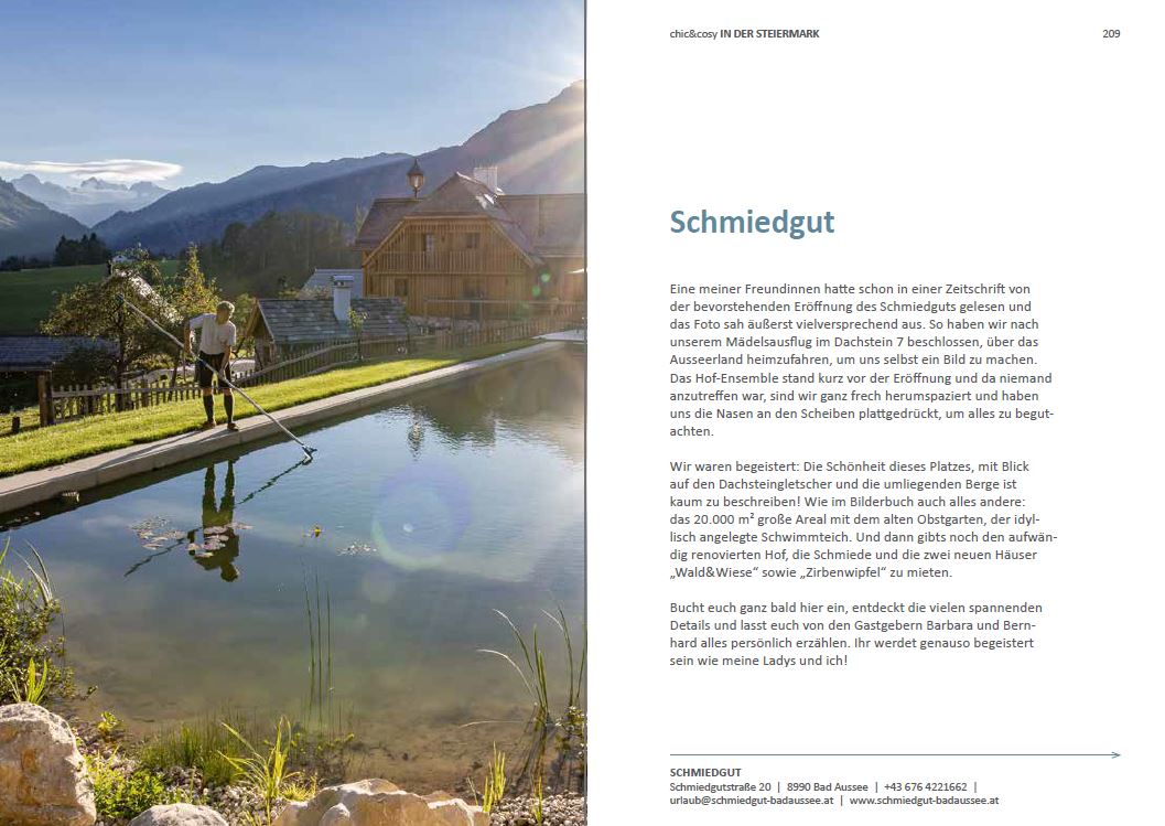 Chic cosy 1 schmiedgut – Presse, Schmiedgut Bad Aussee